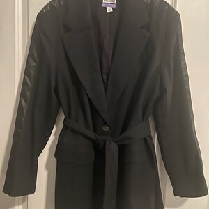 Target x KBB Future Collective Black Belted Blazer With Satin Arm Stripe